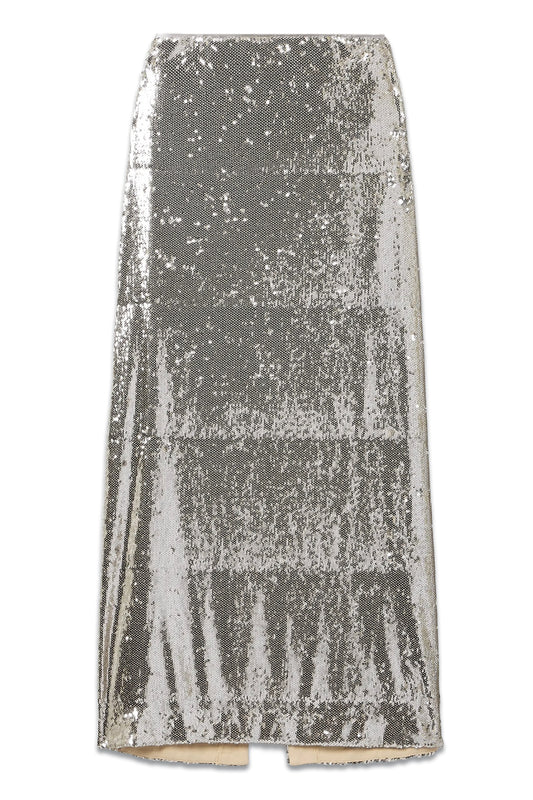 Sequined Tulle Midi Skirt