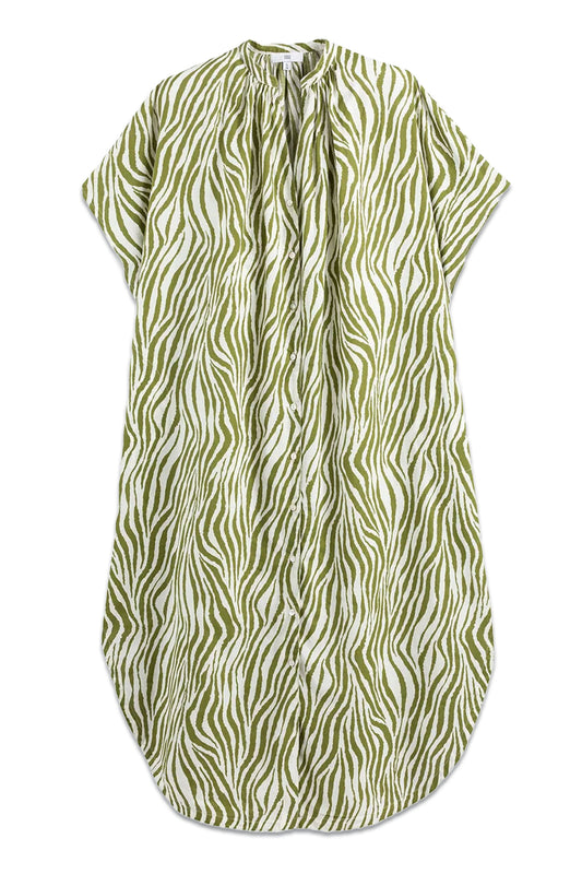 Animal Print Beach Dress in Cotton Mix
