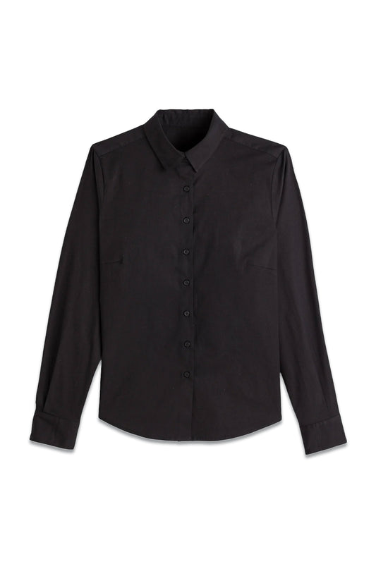 Organic Cotton Fitted Shirt with Long Sleeves