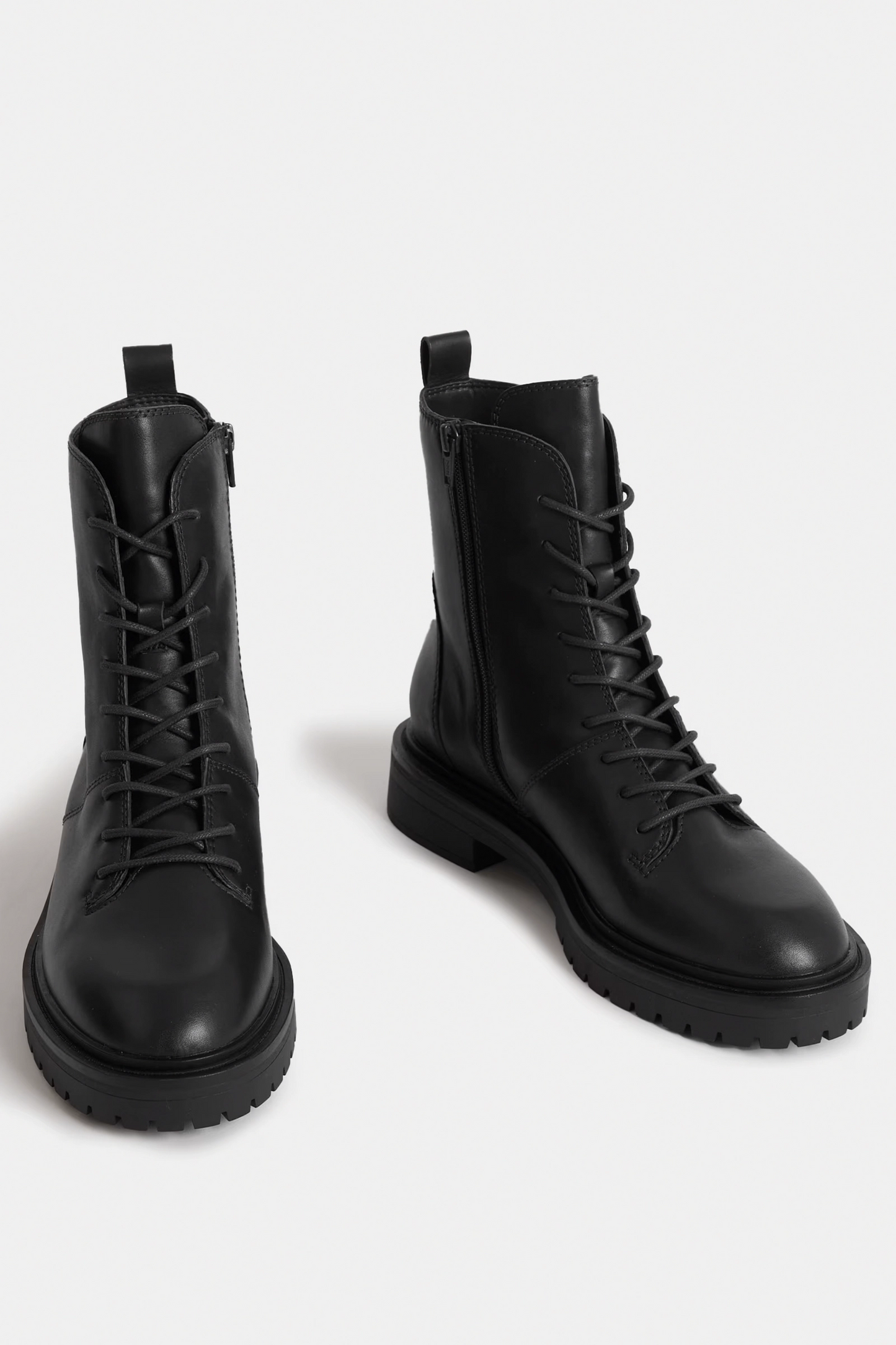 Leather Lace Up Ankle Boots