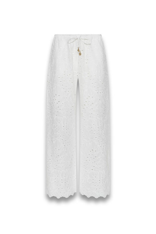 Geraldine Eyelet Cover-Up Pant