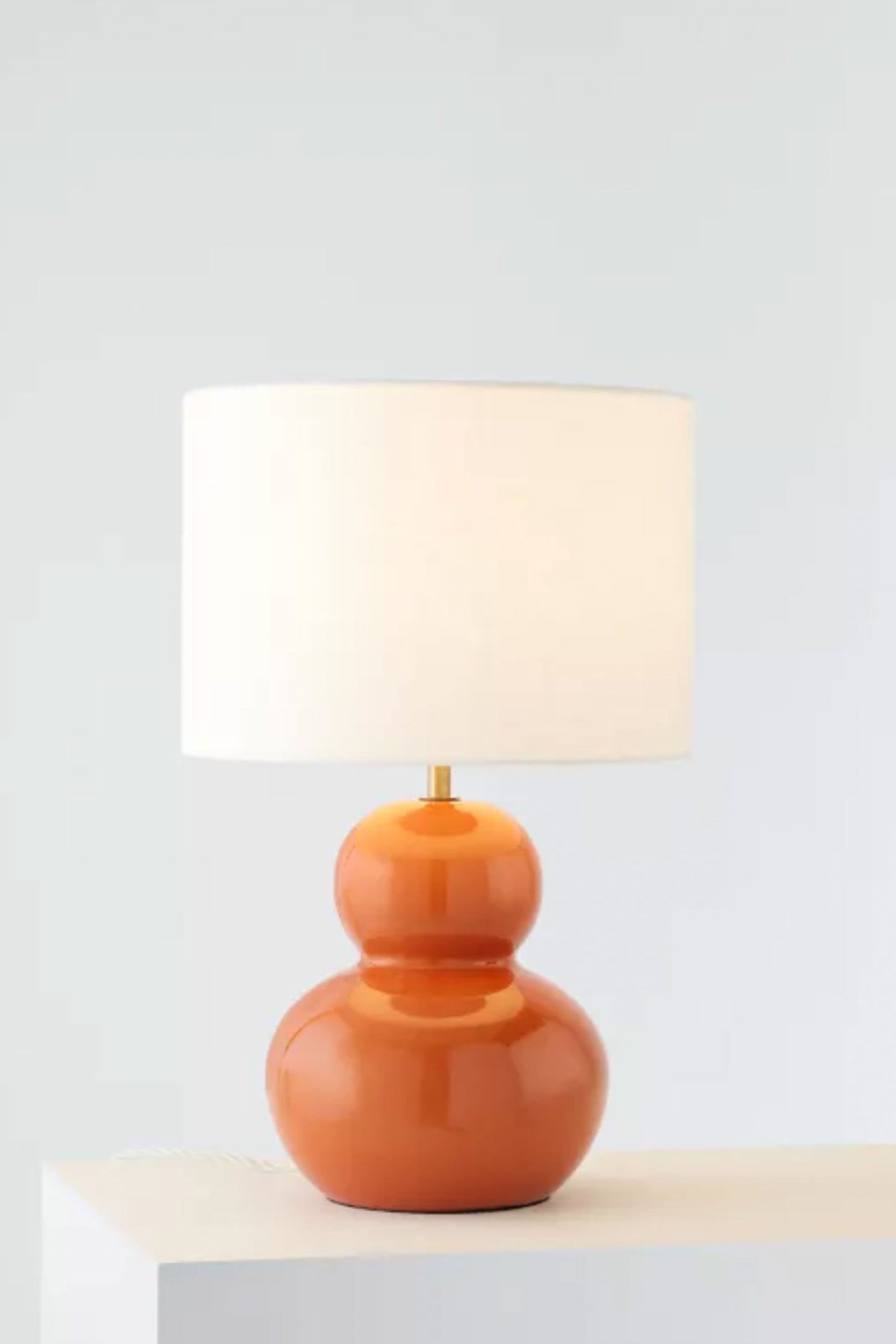 John Lewis + Matthew Williamson Curved Ceramic Lamp Base, H31cm, Terracotta