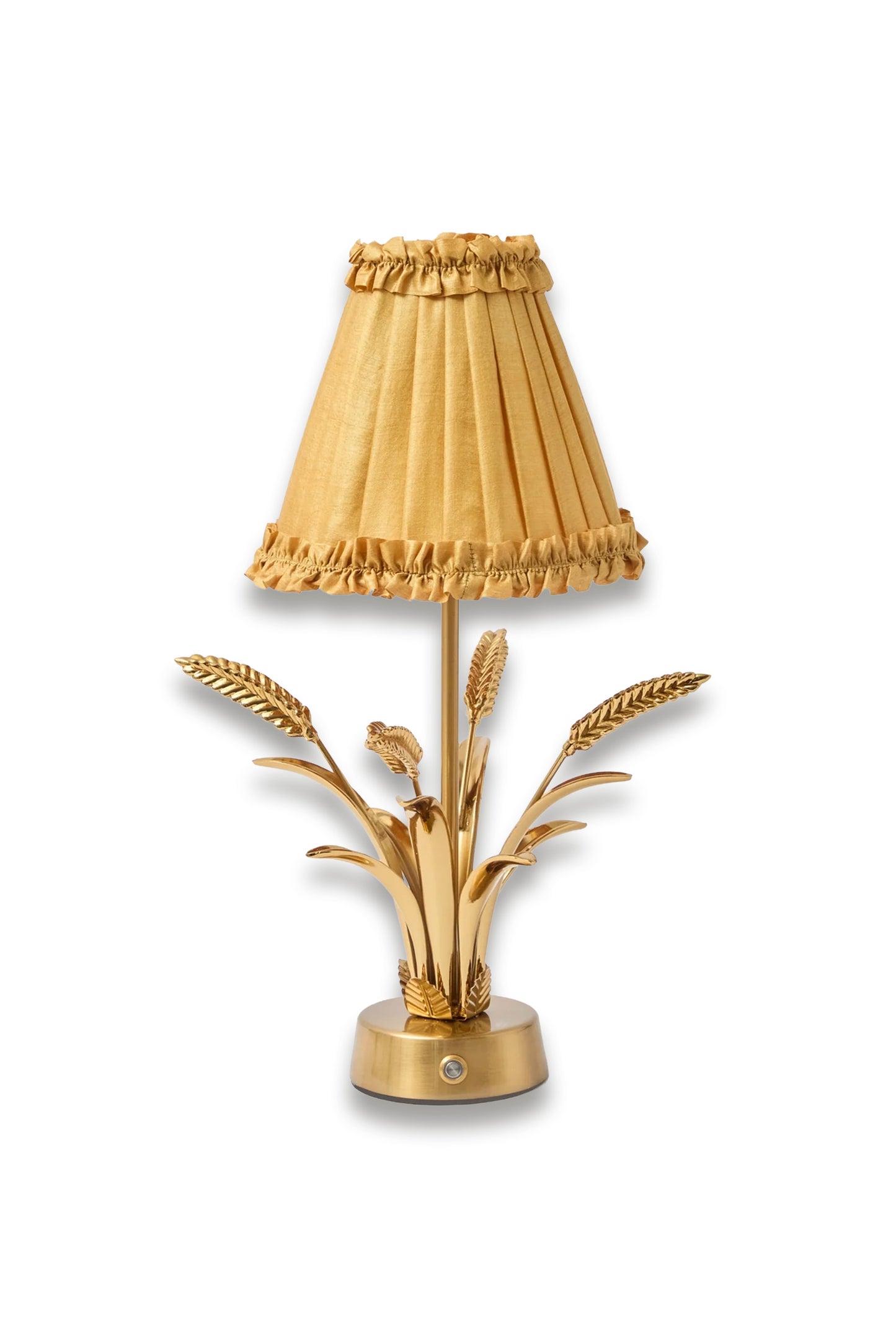 Corn Sheaf Rechargeable Lamp with Caramel Silk Shade