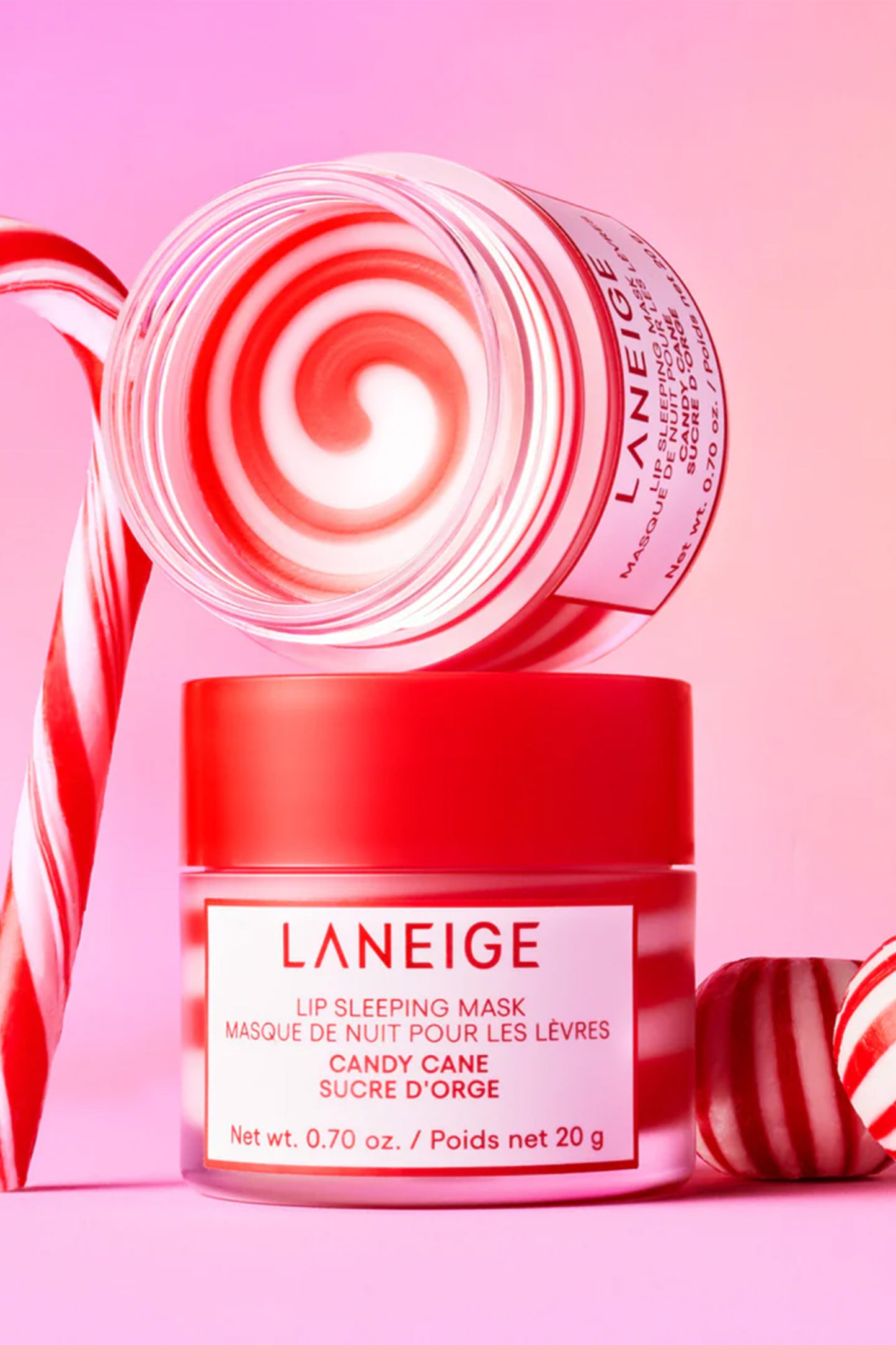 Candy Cane Swirl Lip Sleeping Mask