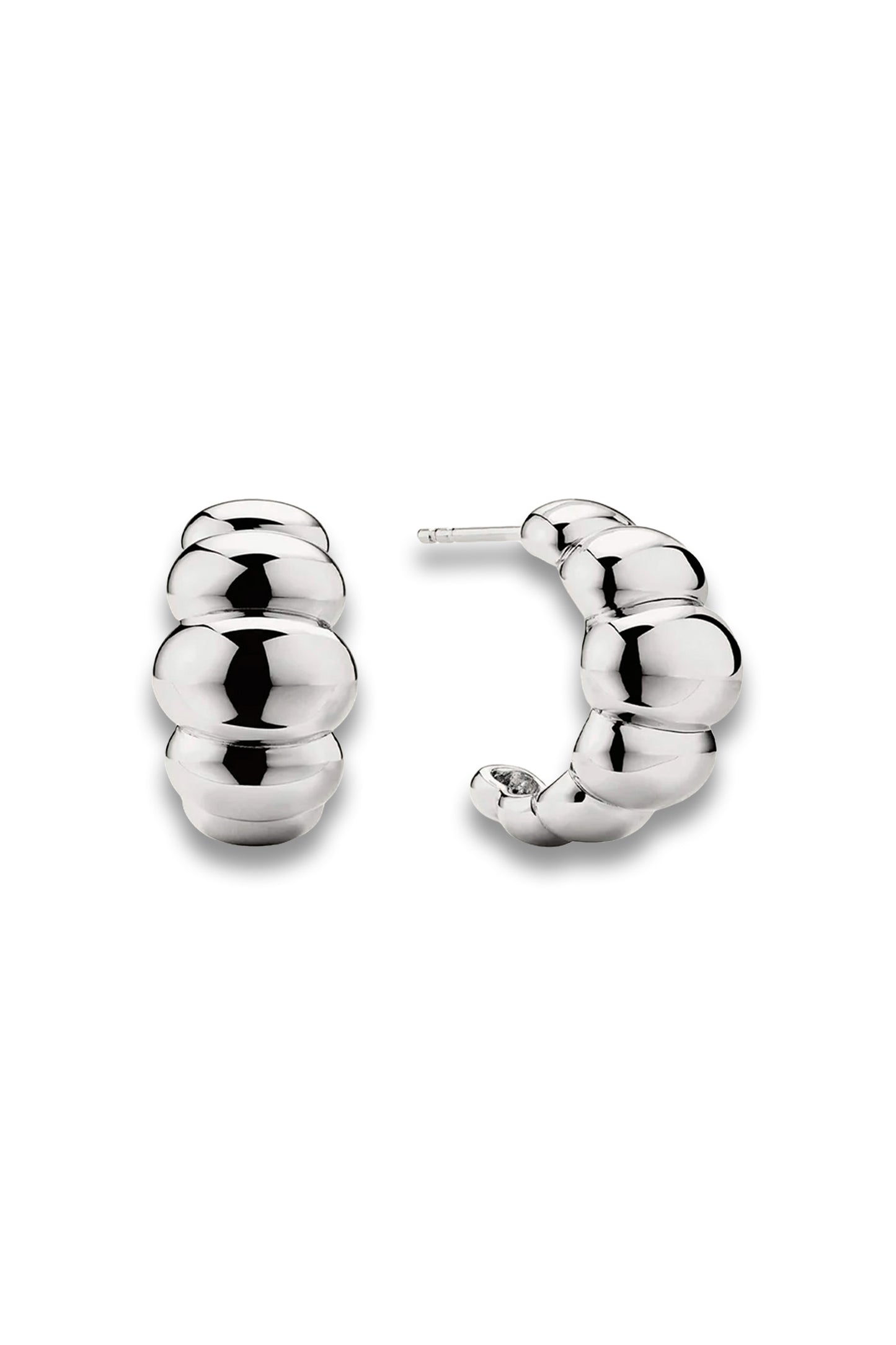 Puffy Charlotte Hoops Silver