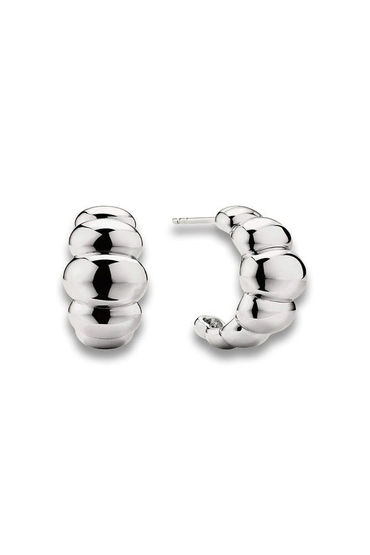 Puffy Charlotte Hoops Silver