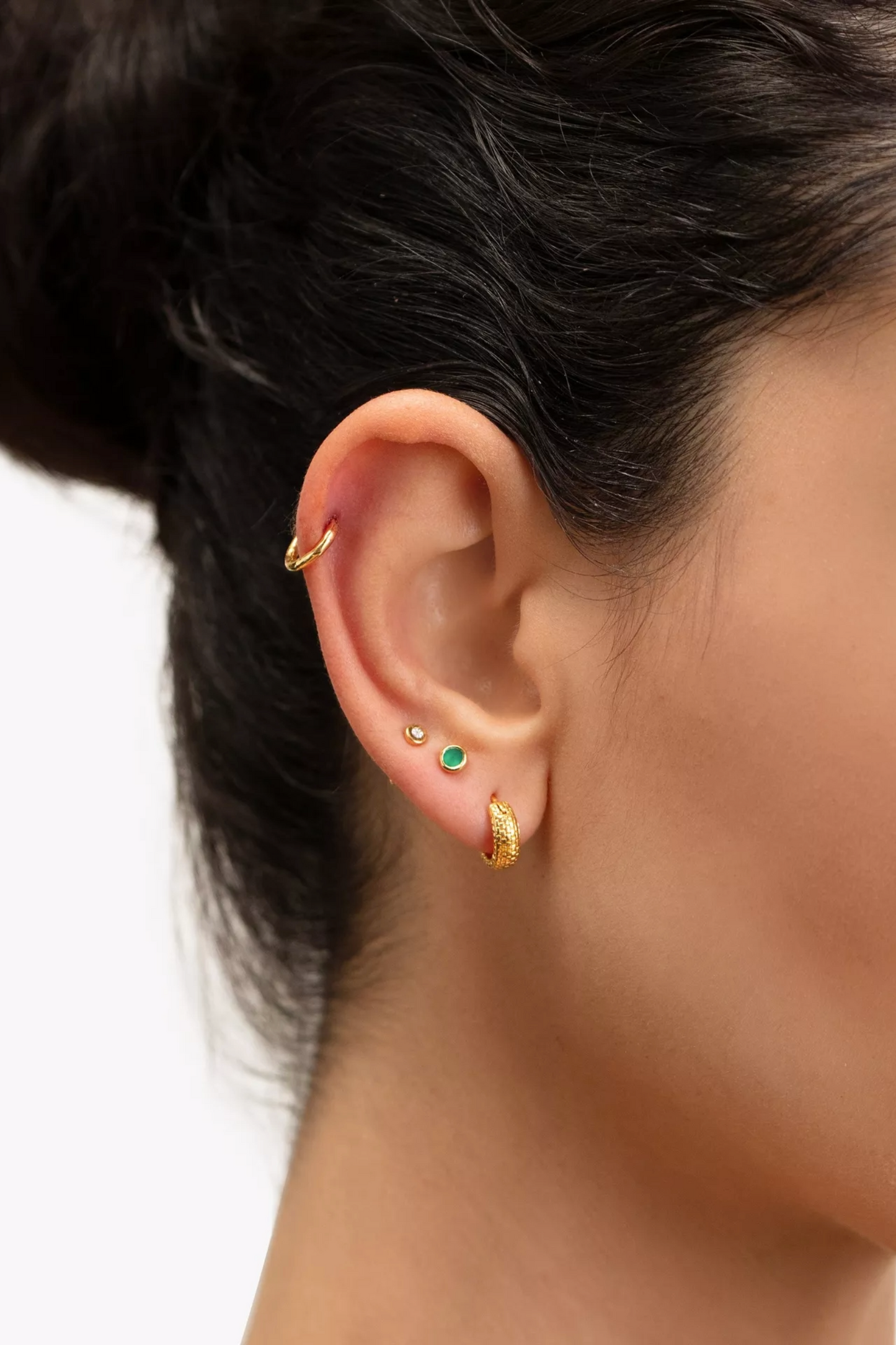 Textured Hoop Earrings