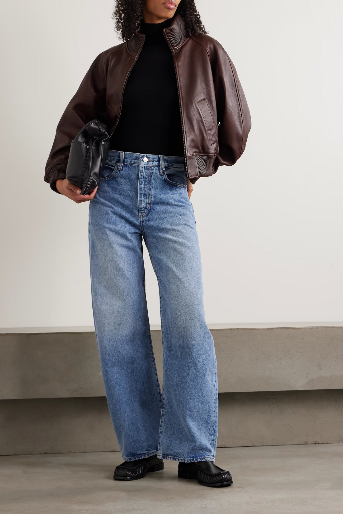 The Bow High-rise Barrel-leg Jeans