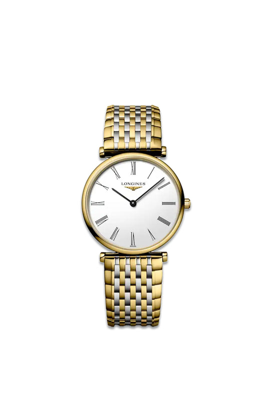 La Grande Classique With White Dial & Stainless Steel & Yellow PVD Strap