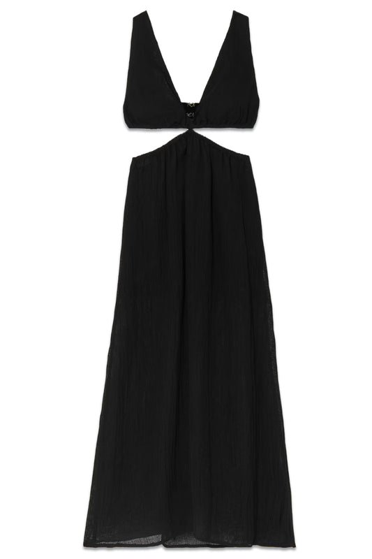 + NET SUSTAIN Dessouk Cutout Organic Linen-Gauze Maxi Dress