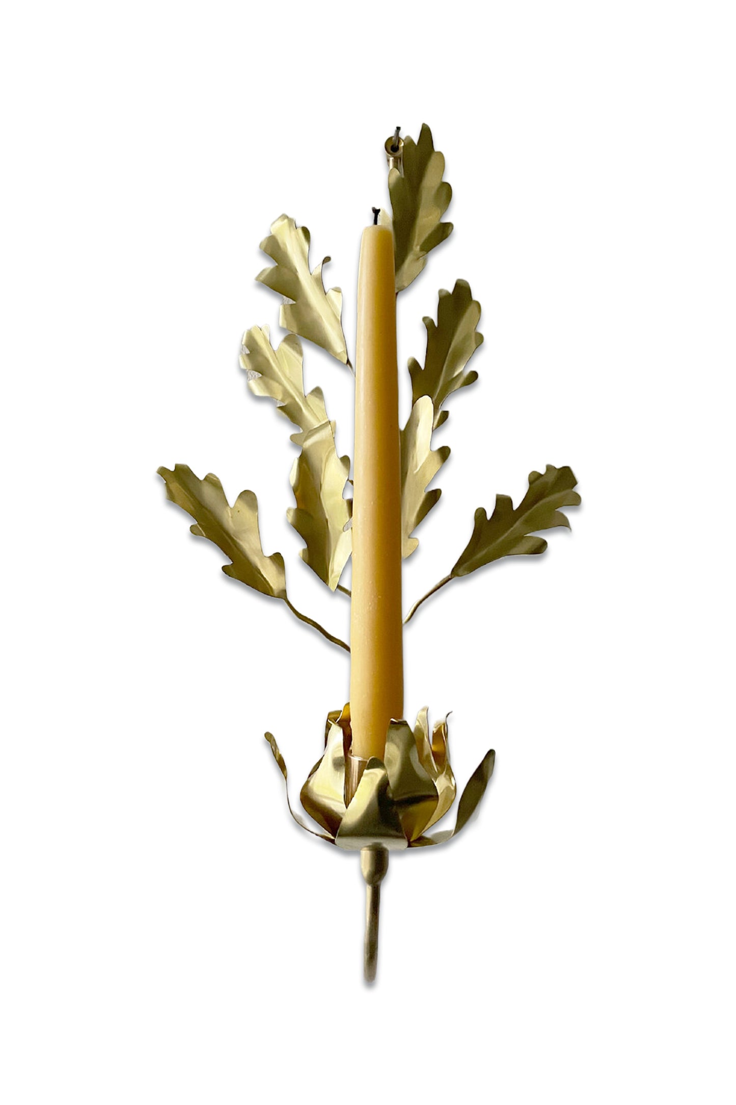 Oak Leaf Single Candle Sconce