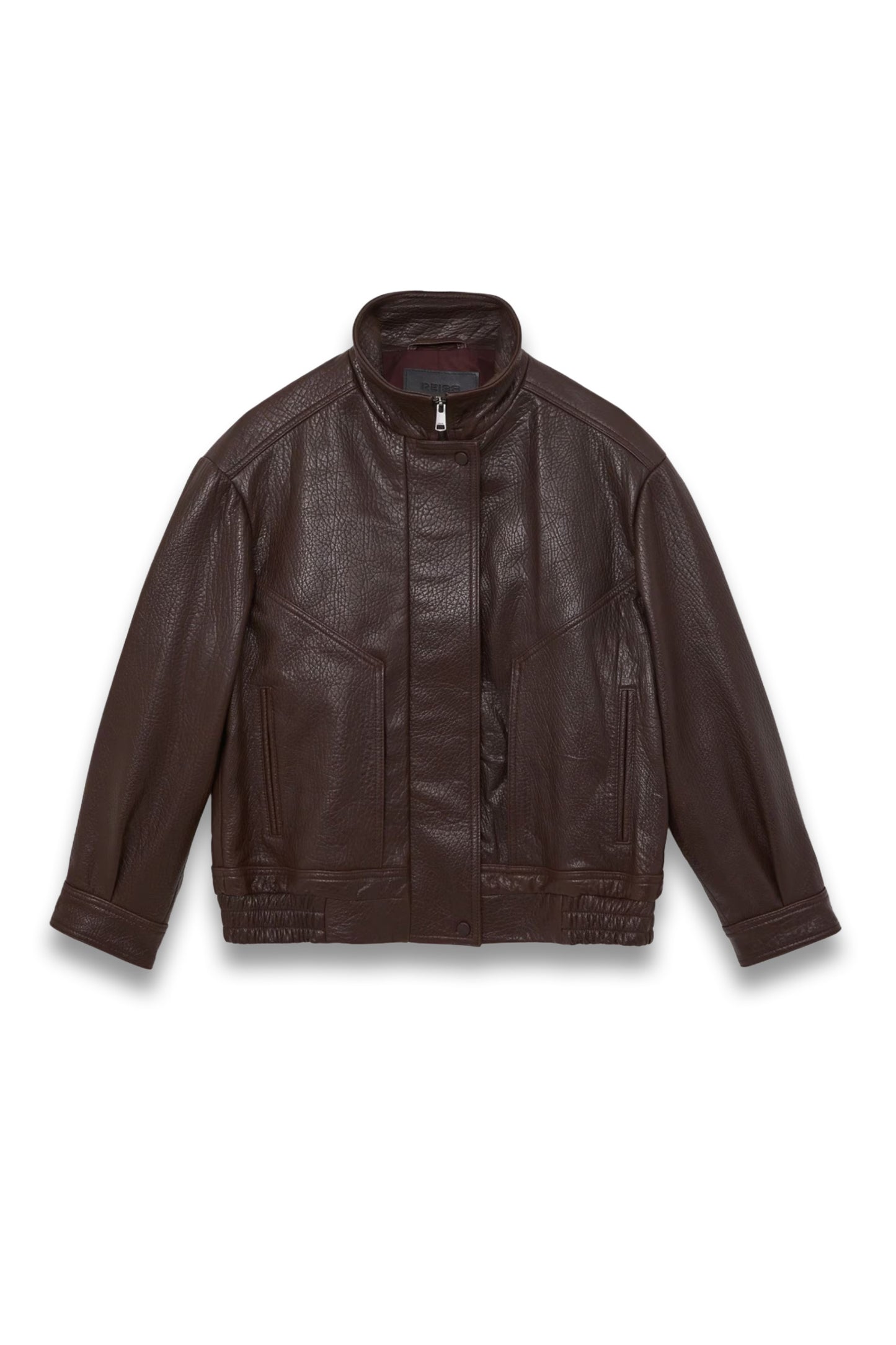 Kiara Oversized Grained-leather Bomber Jacket