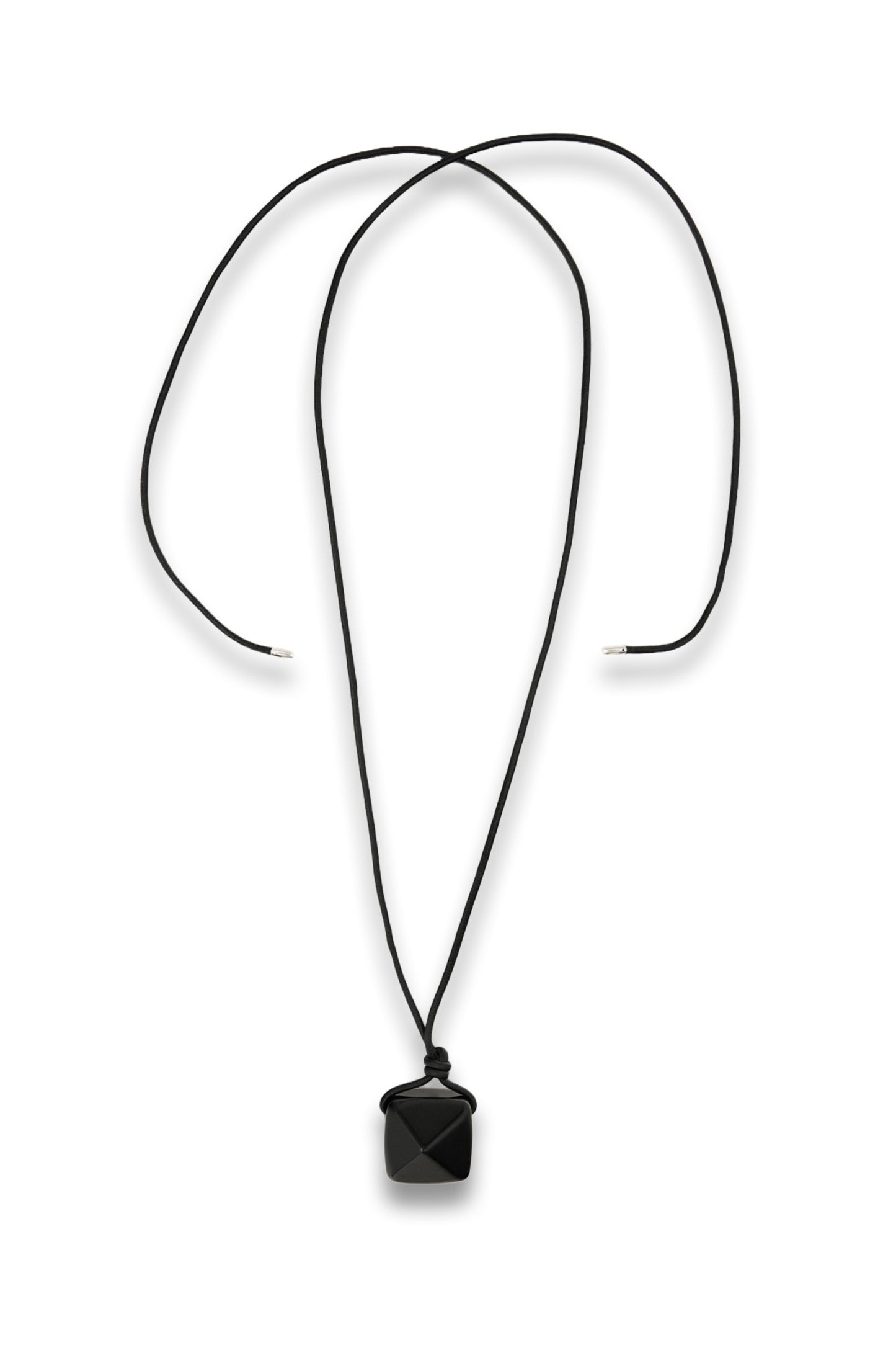 Leather Cord Necklace With Natural Stone