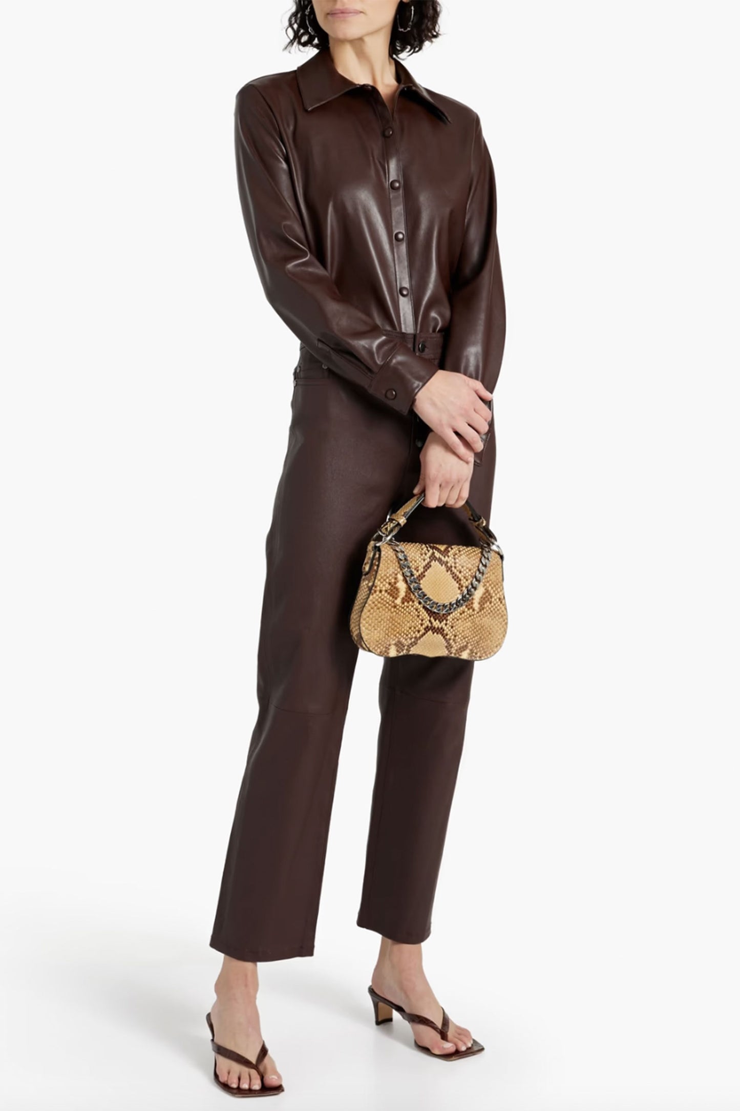 Faux Leather Shirt