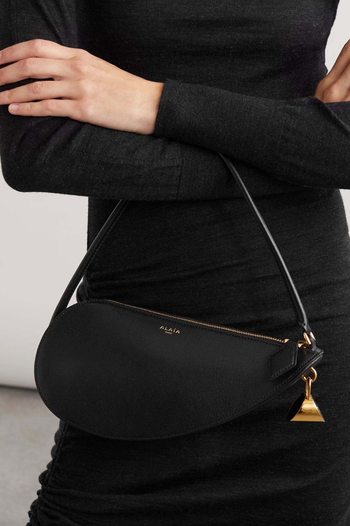 Le Demi-Coeur Leather Shoulder Bag
