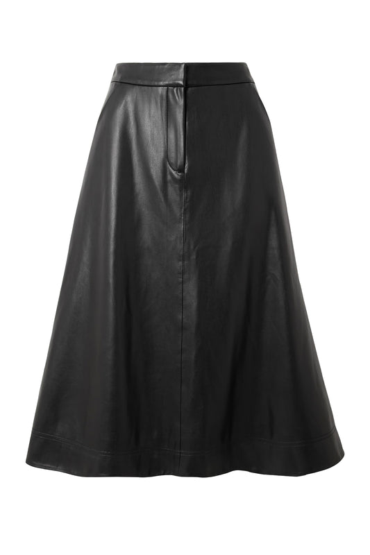 Louise Faux Leather Midi Skirt