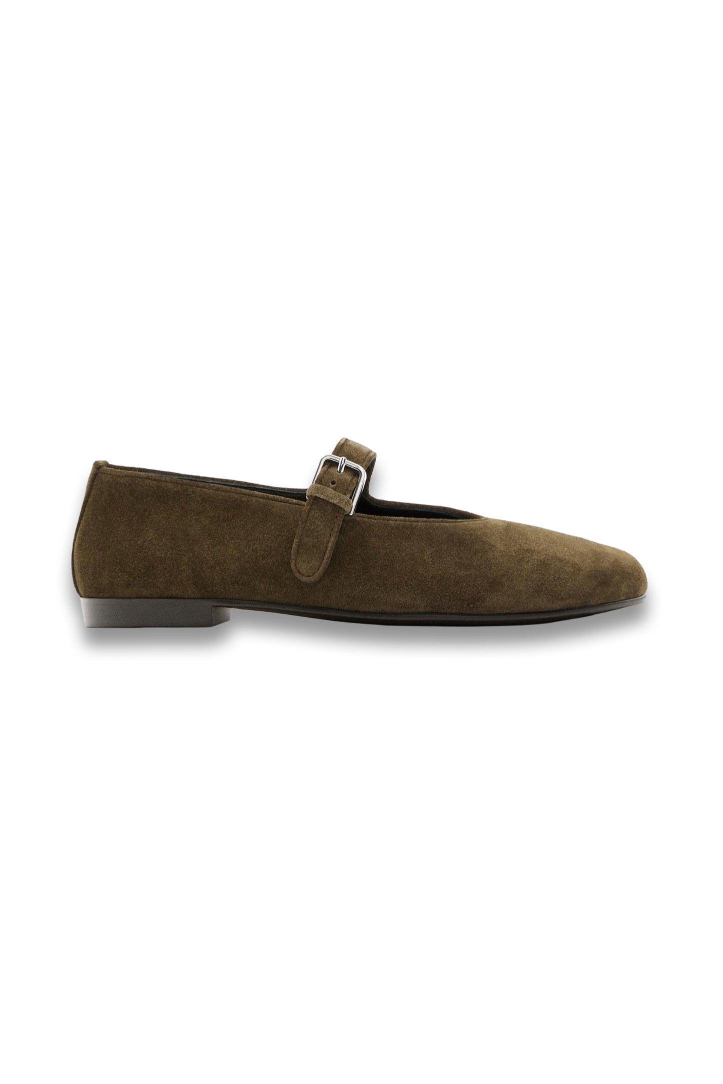 Split Leather Ballet Flats
