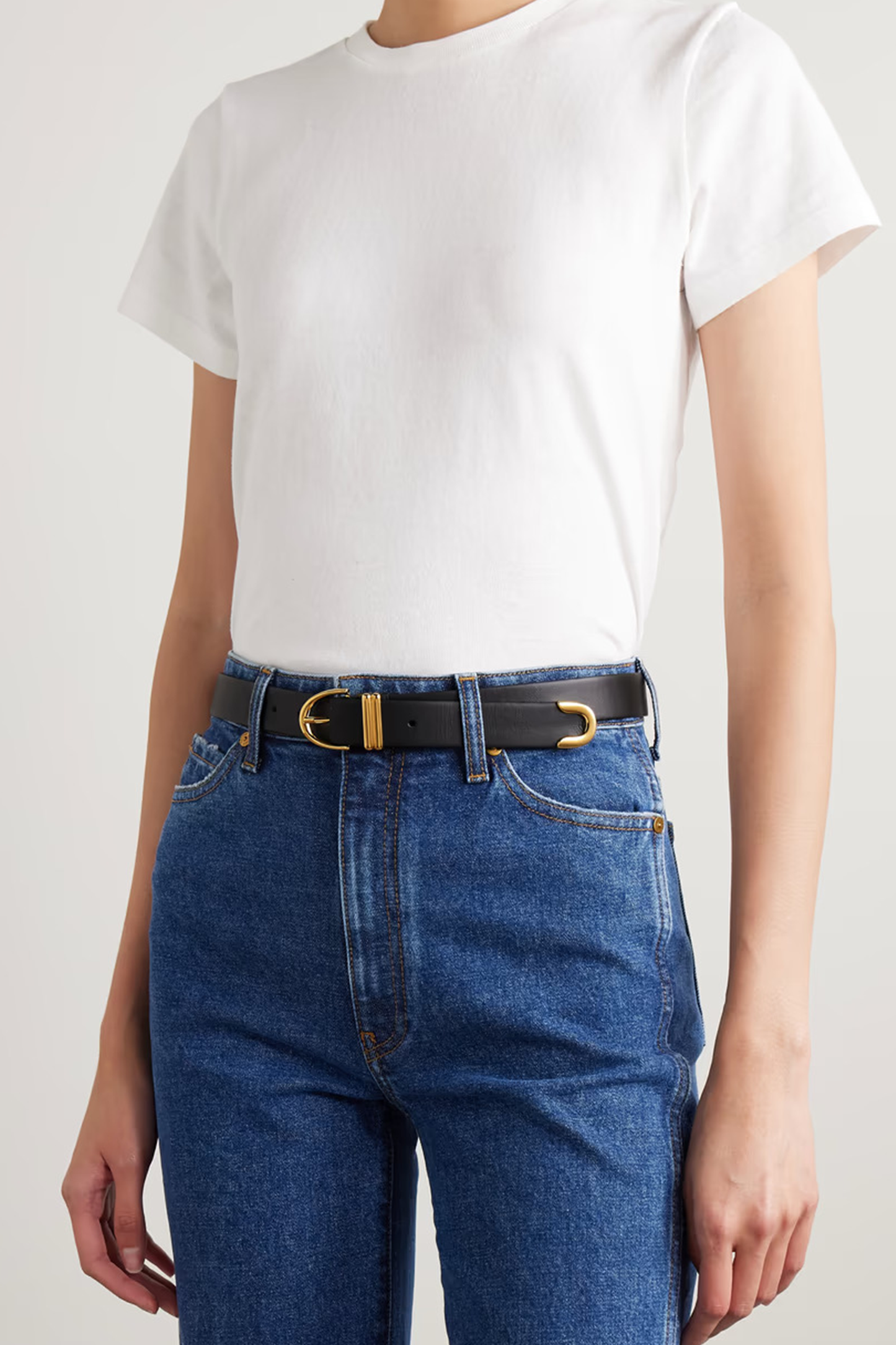 Bambi Leather Belt- Black