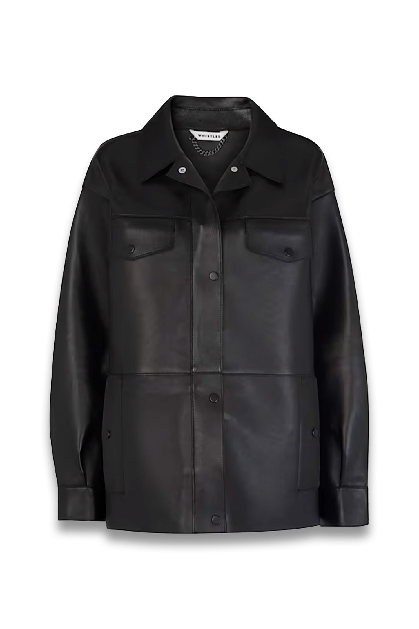 Black Clean Bonded Leather Jacket