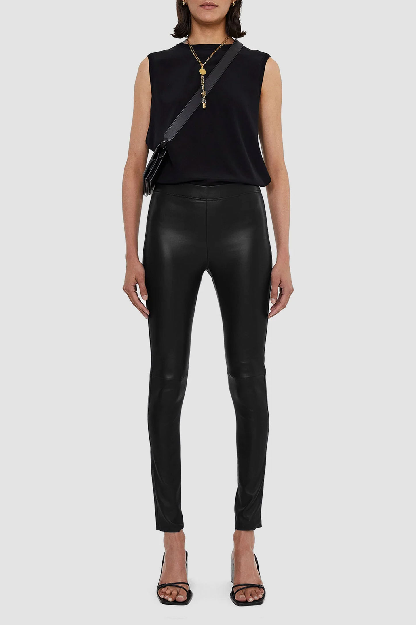 Leather-stretch Leggings