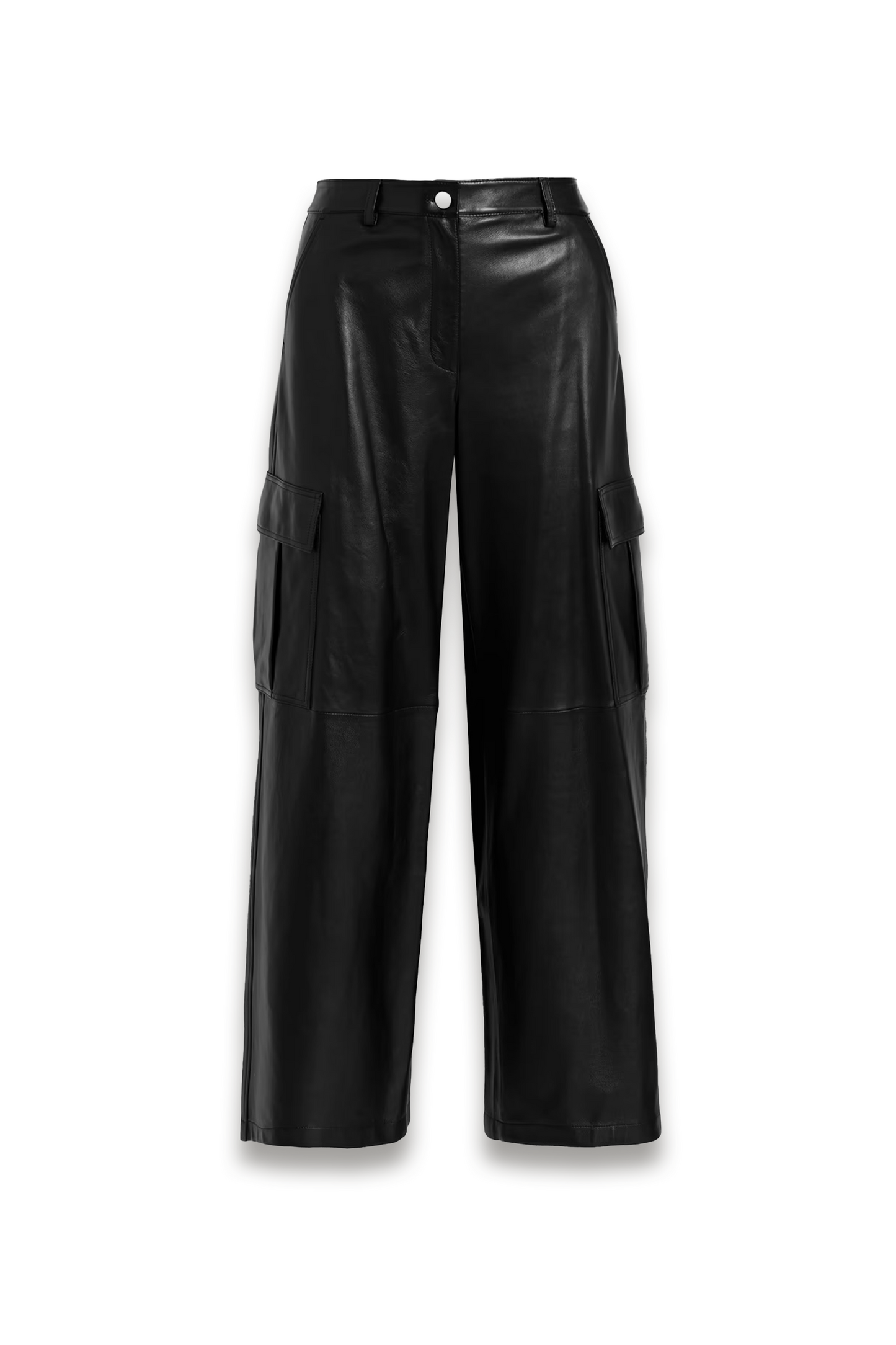 Leather Wide-leg Pants
