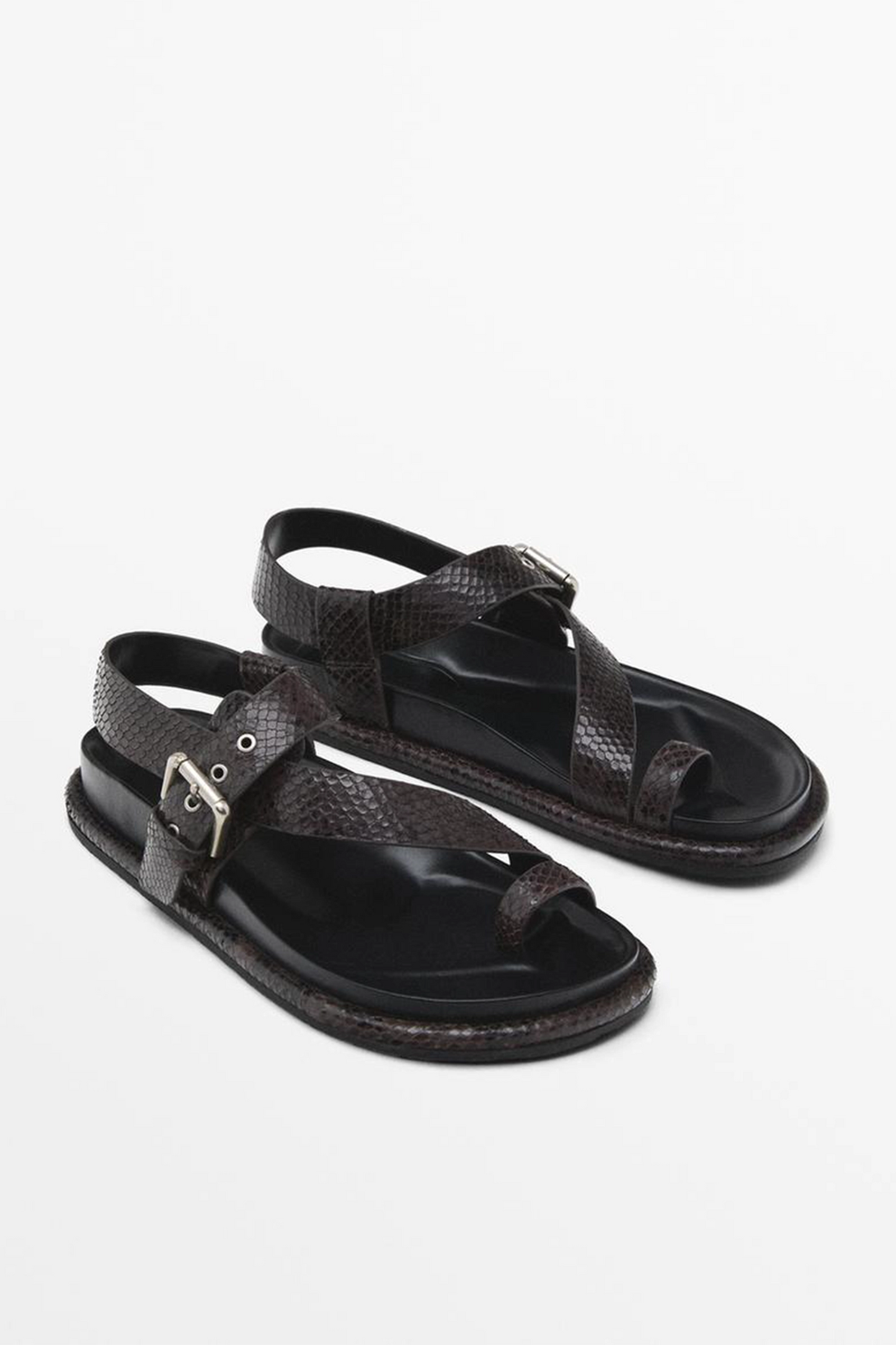 Printed Sandals With Toe Divider