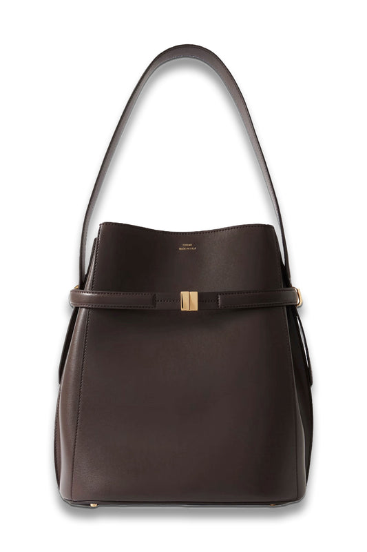 Belted Leather Tote