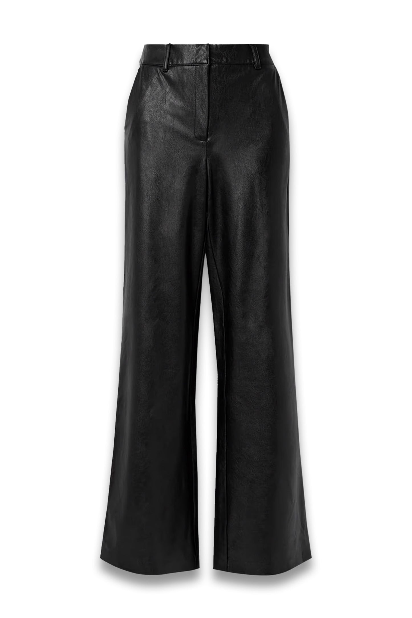 Faux Leather Wide-leg Pants