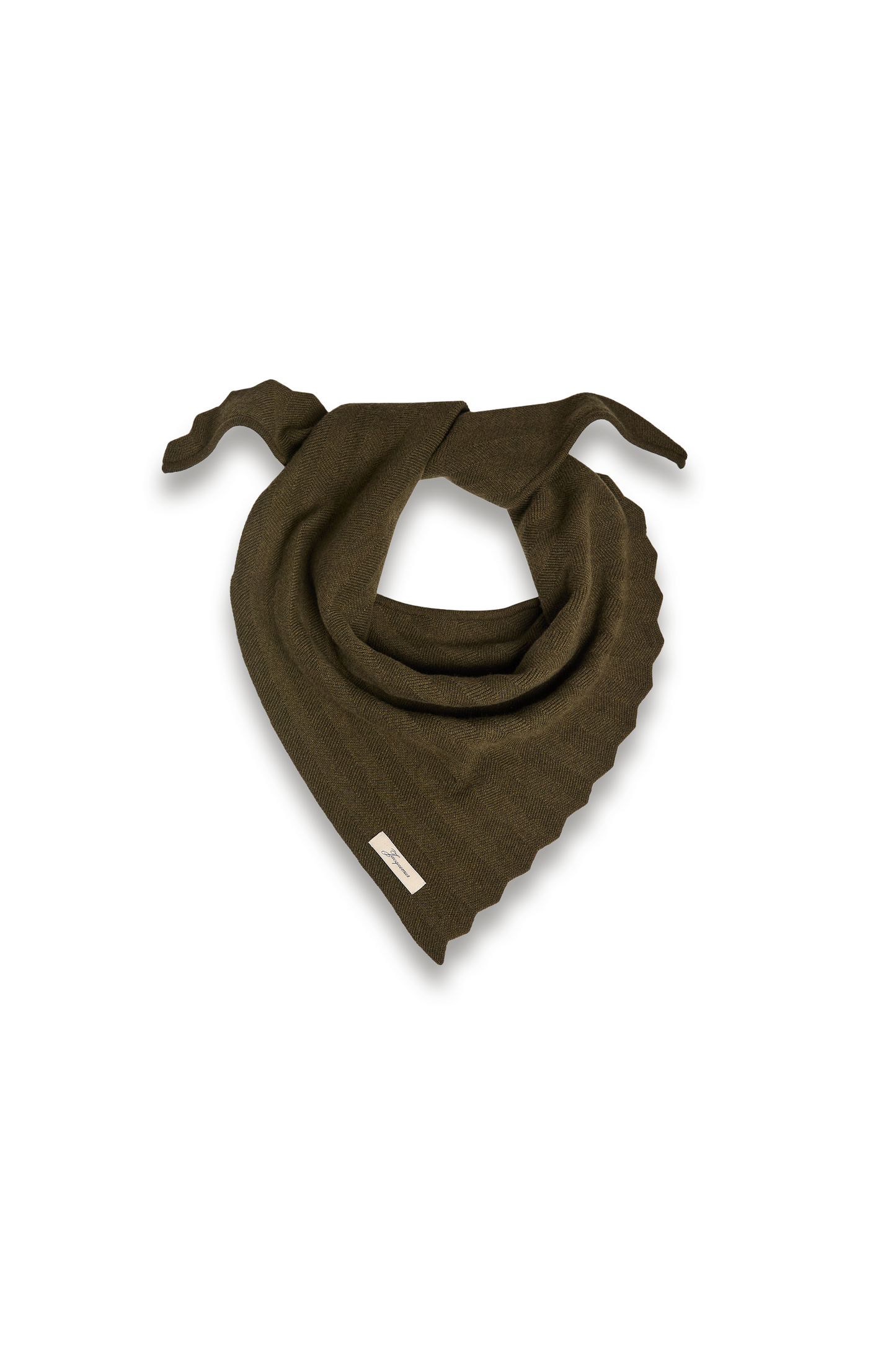Le Chale Chevron Herringbone Wool and Cashmere-blend Scarf