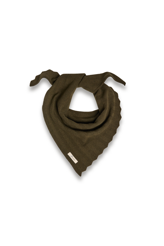 Le Chale Chevron Herringbone Wool and Cashmere-blend Scarf