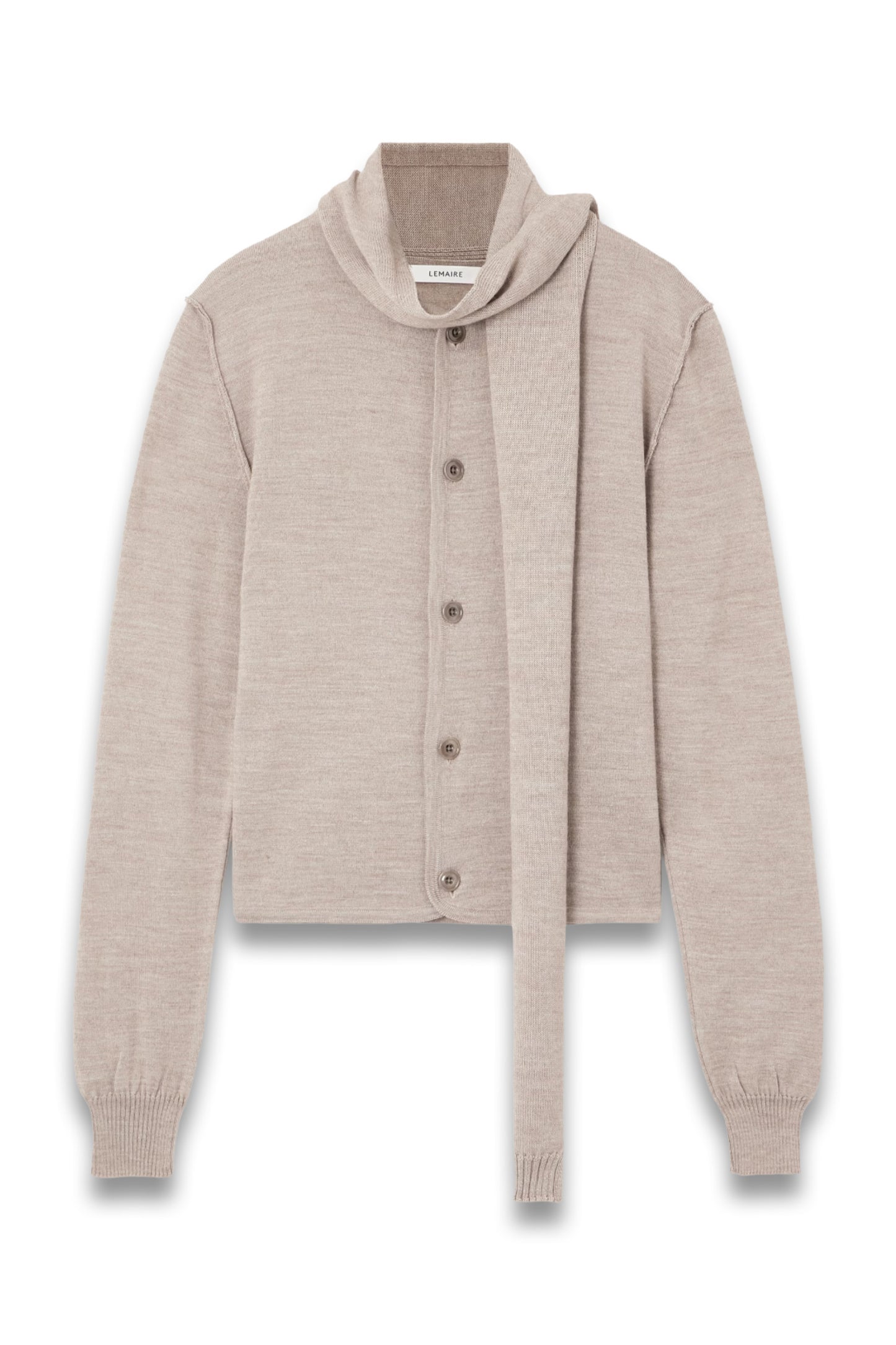 Asymmetric Wool-Blend Cardigan
