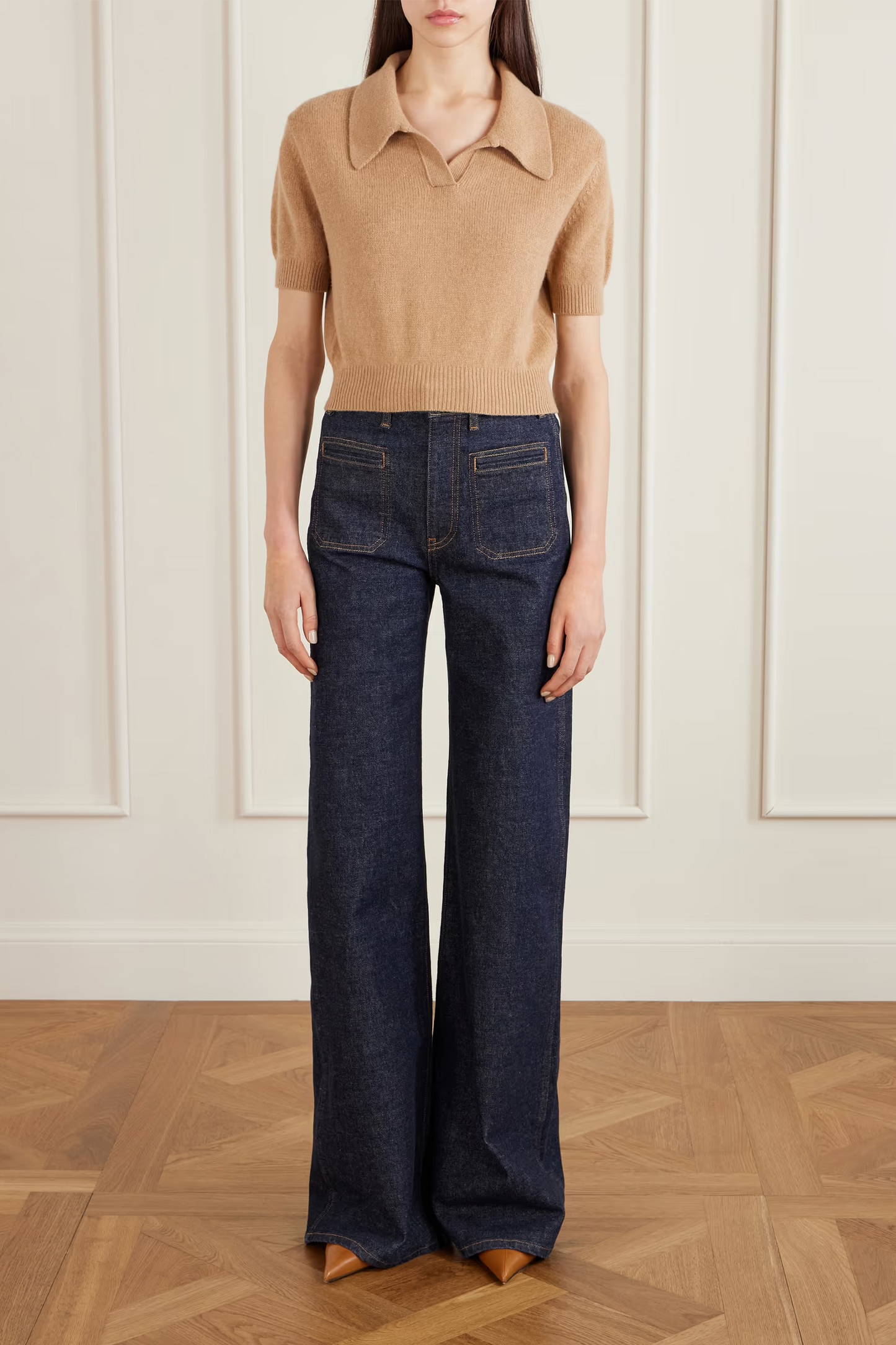 Leni Cropped Wool and Cashmere-blend Sweater