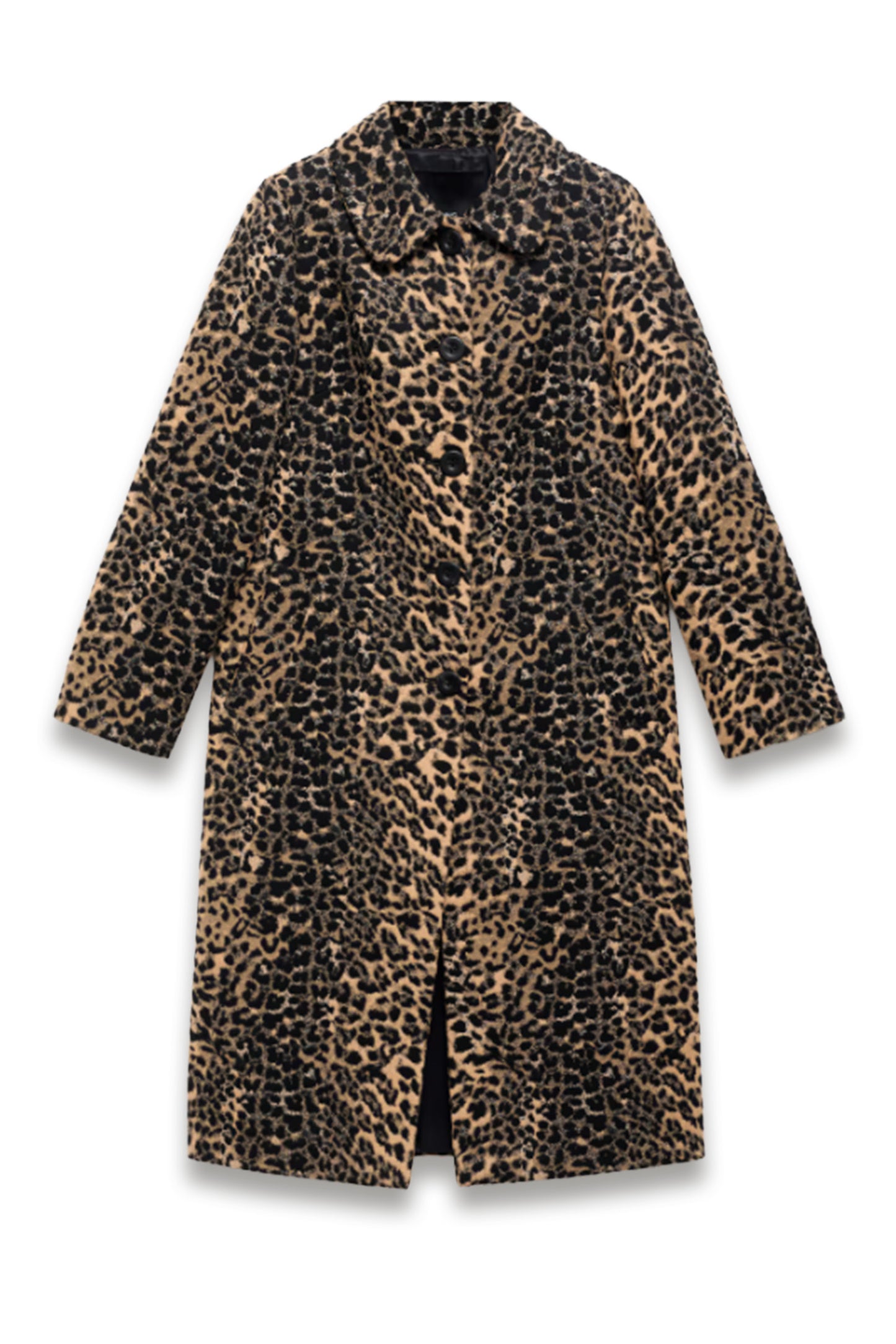 Leopard-print Long Coat