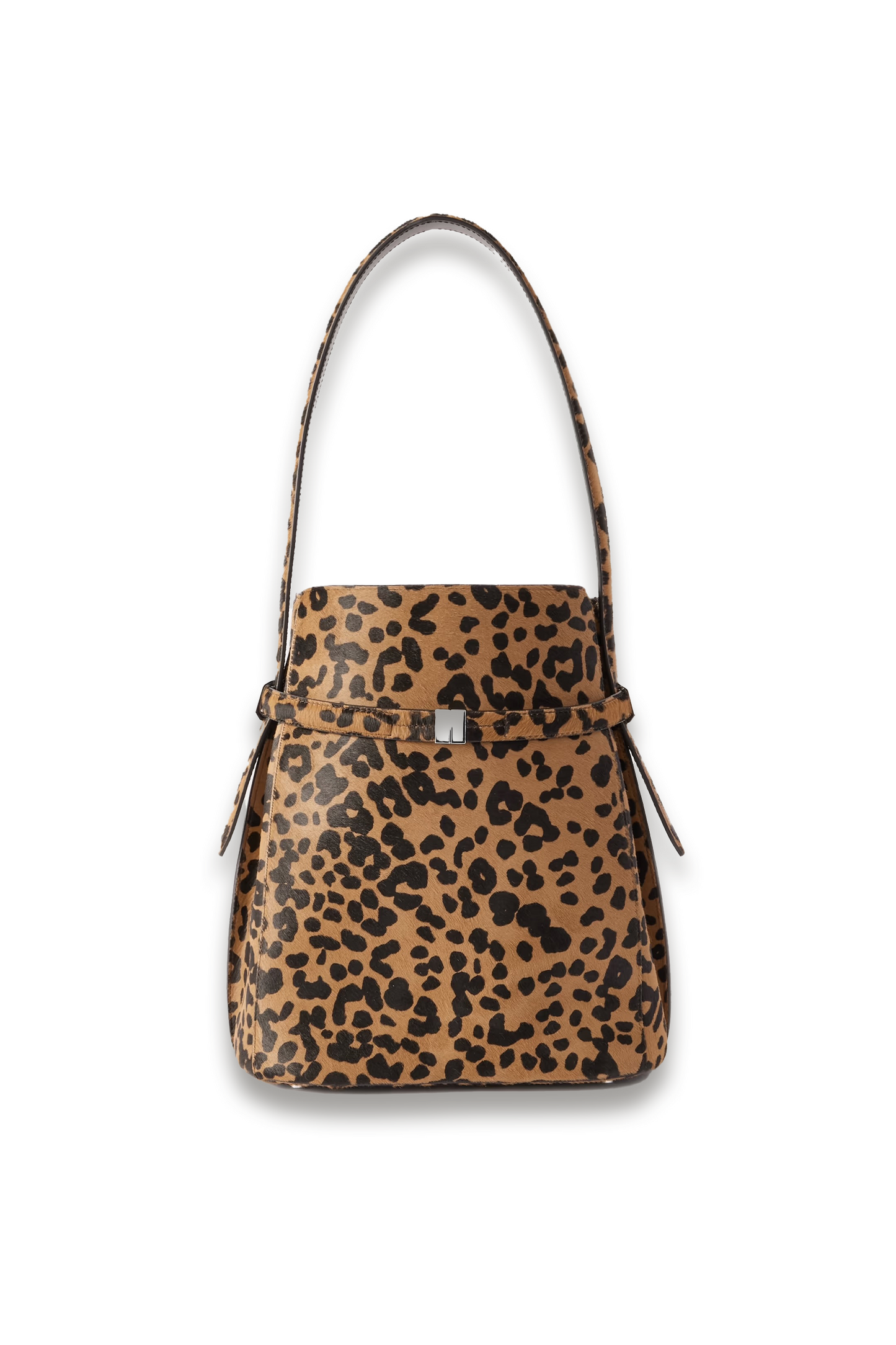 Belted Leopard-print Cow-hair Tote