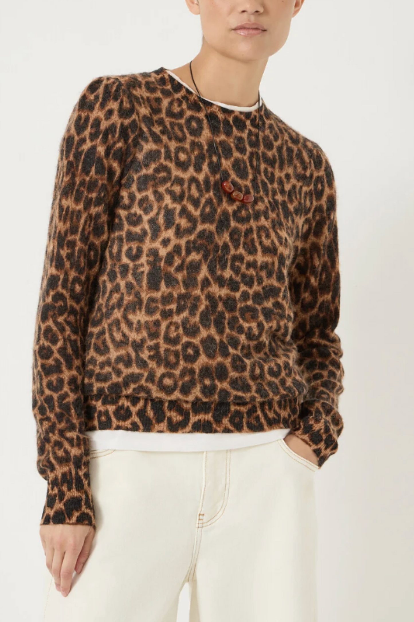 Gathered Shoulder Animal Jumper
