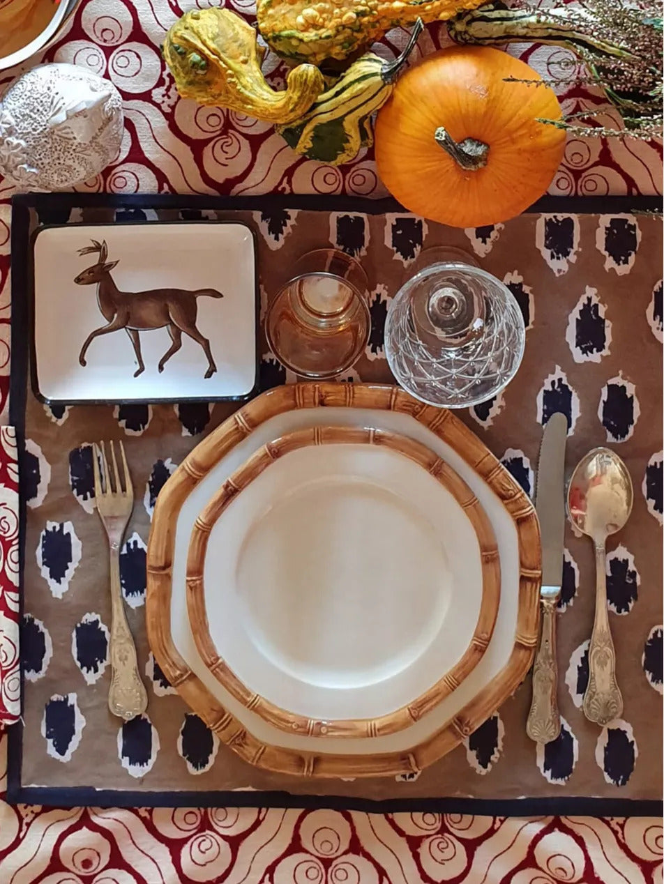 Bamboo Hand-painted Ceramic Salad Plate