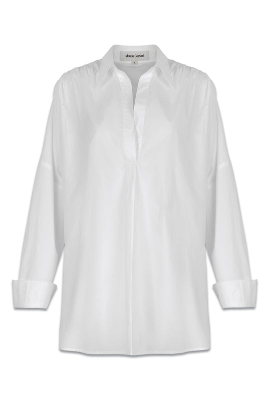 Letizia Blouse With Ruched Neckline