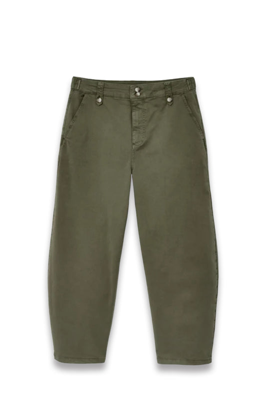 Khaki Barrel Chino Trouser