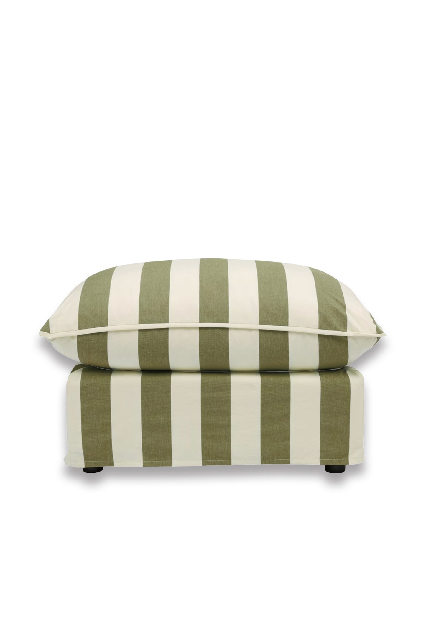 Cocobella Footstool Spring Green Stripe
