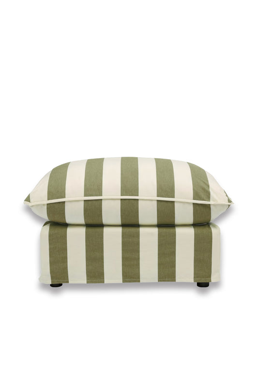 Cocobella Footstool Spring Green Stripe