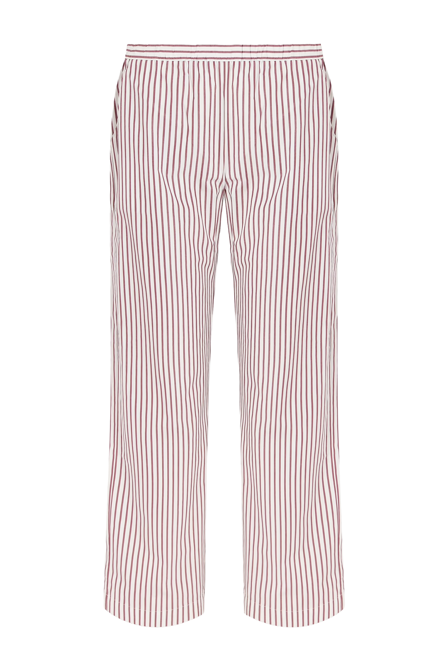 Striped Cotton-poplin Straight-leg Pants