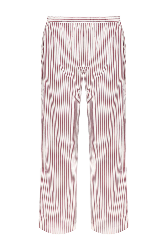 Striped Cotton-poplin Straight-leg Pants