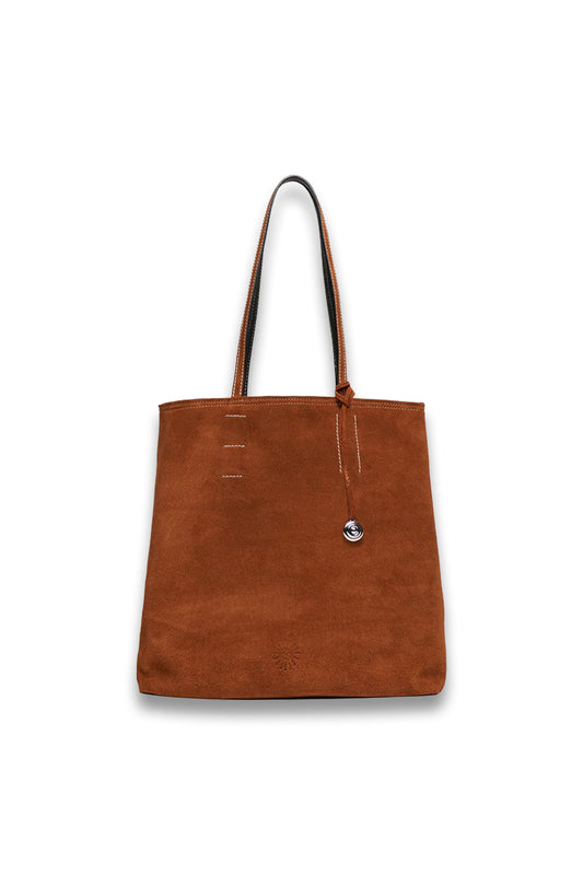 Paper Tote Saddle Brown Suede