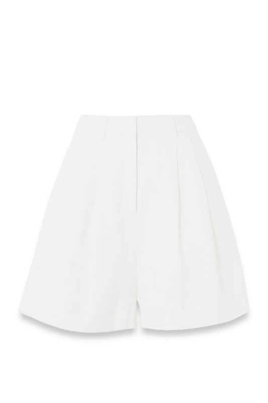 Marchello Pleated Linen Shorts
