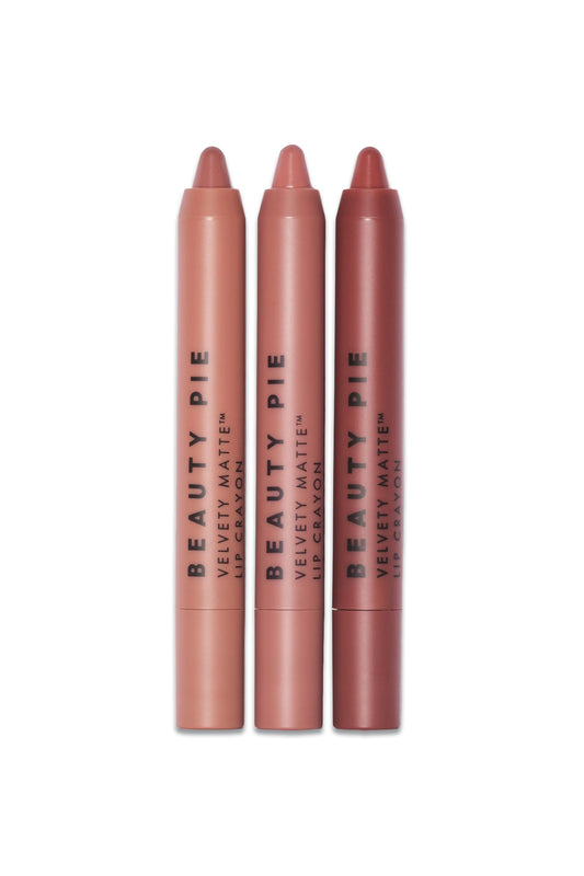 Lip Kits Velvety Matte Lip Crayon Trio Of Nudes