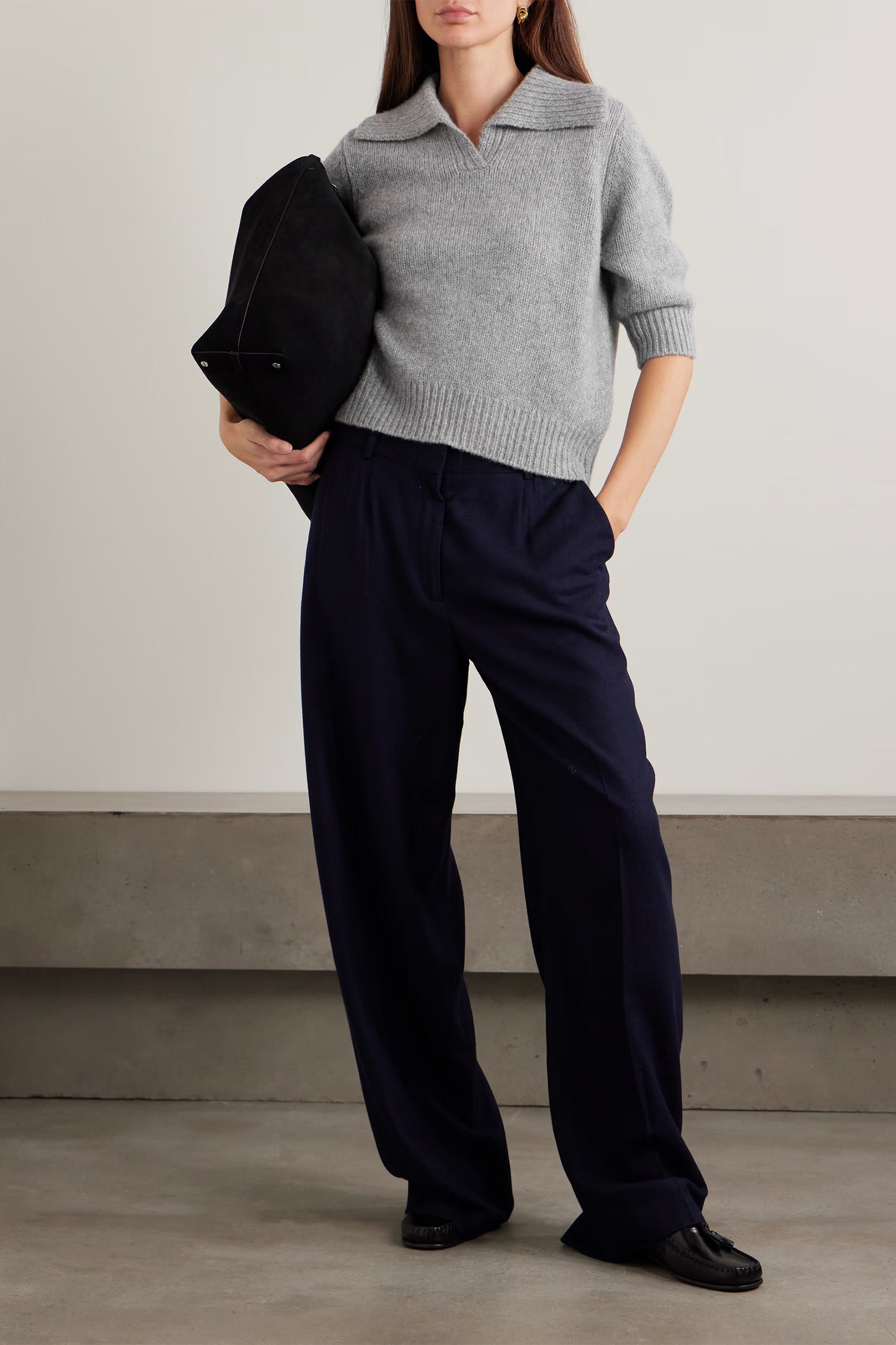 Lailai Cashmere and Silk-blend Polo Sweater