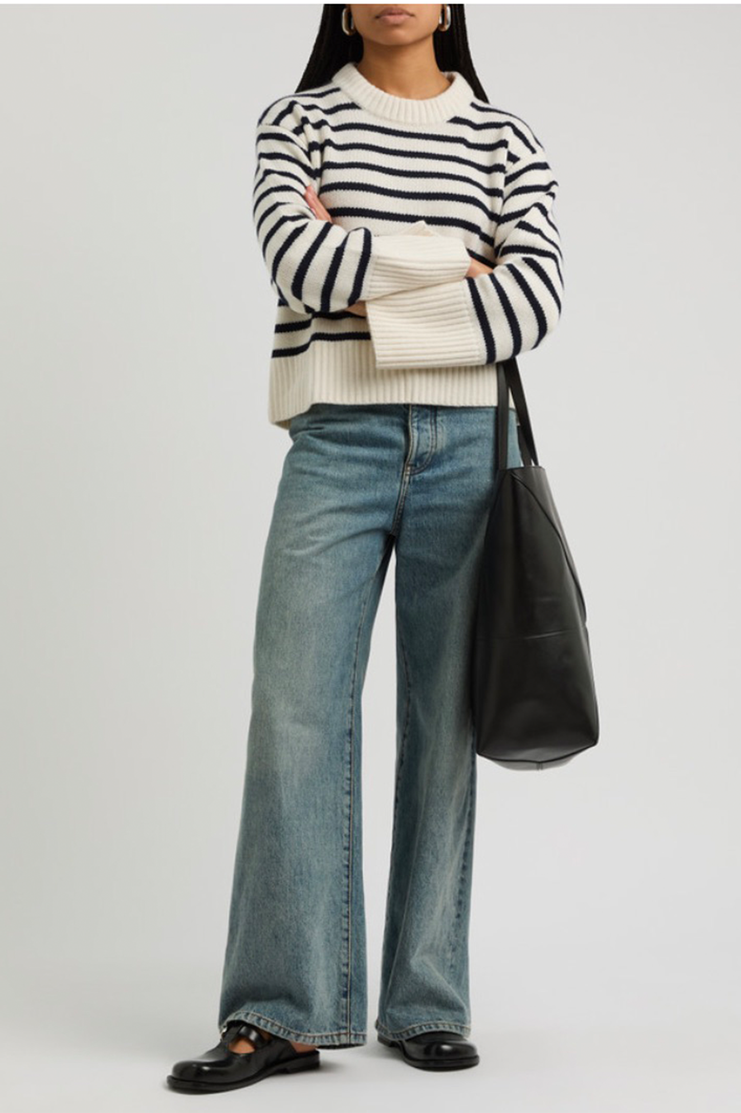 Sony striped-intarsia cashmere jumper