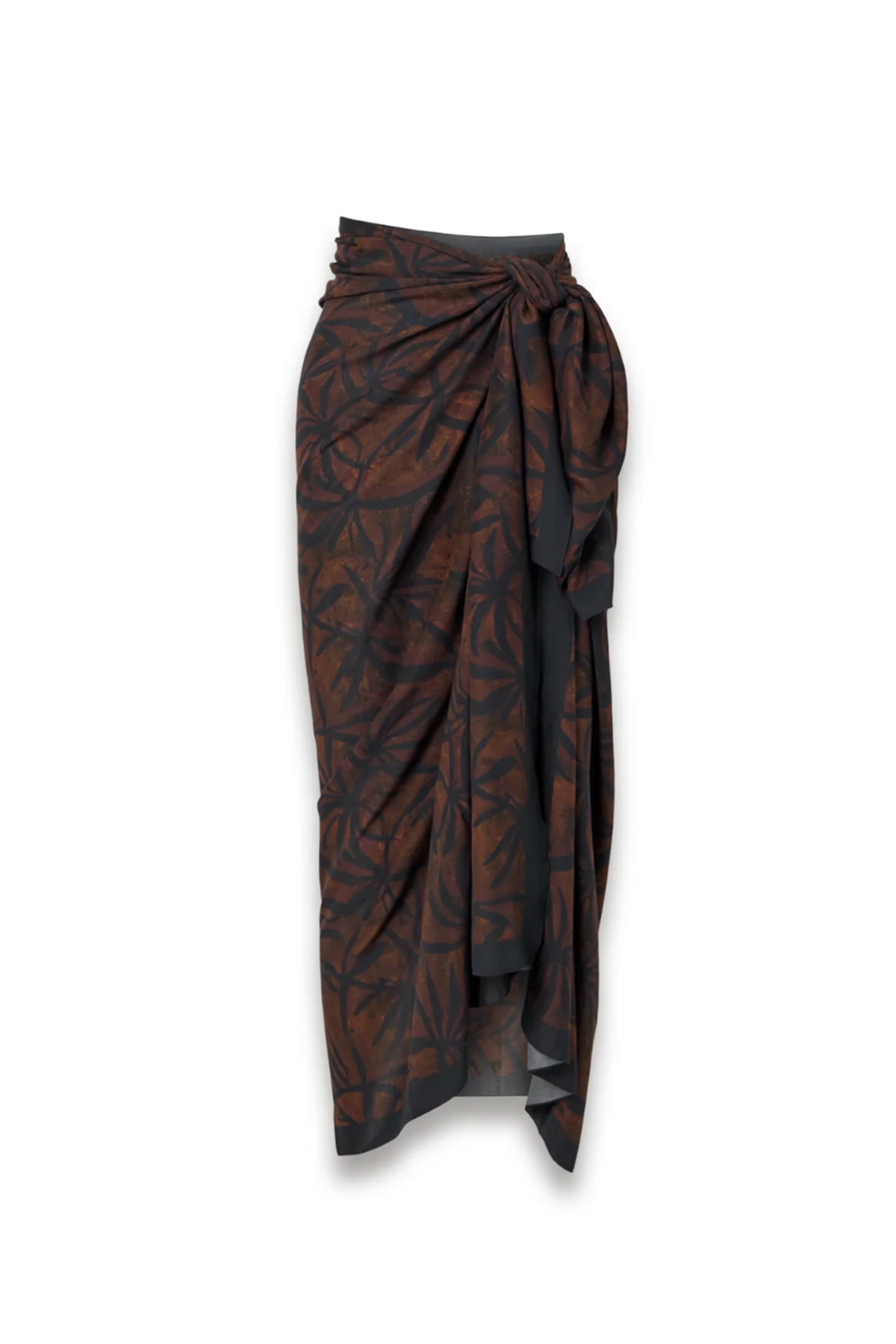 Embellished printed voile pareo
