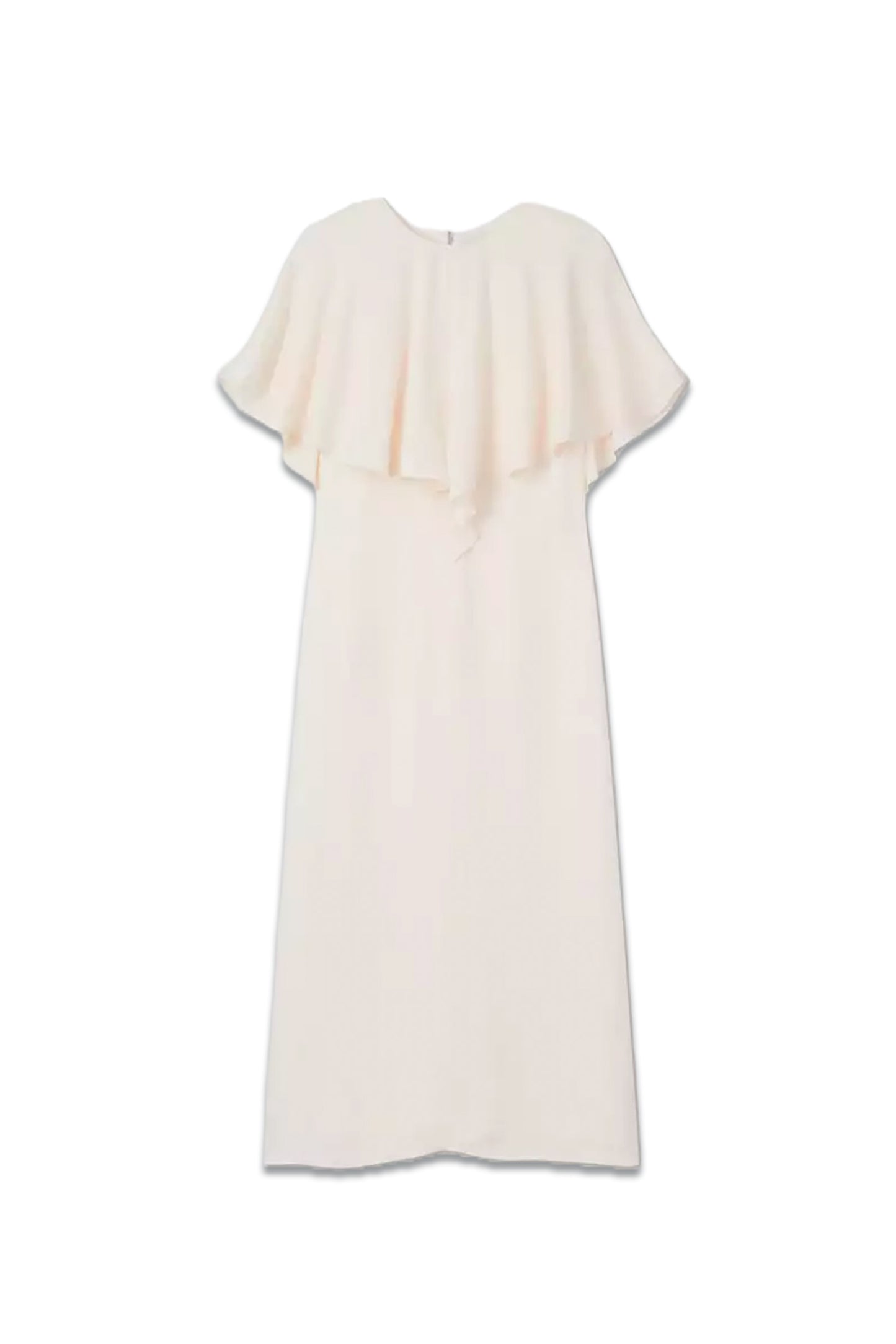 Sadie Cream Cape-Detail Dress