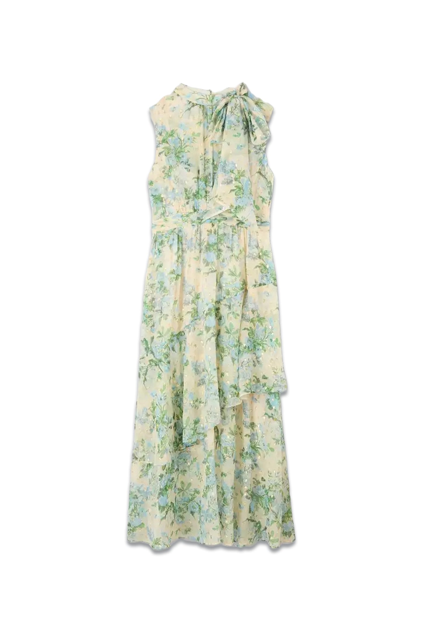 Robyn Petite Neon Garden Print Silk-Blend Dress